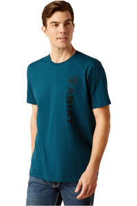 2023 Ariat Mens Vertical Logo T-Shirt 10046108 - Reflecting Pond
